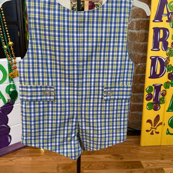 Banbury Cross Infant Boys plaid Shortall size 9M - Picture 5 of 7